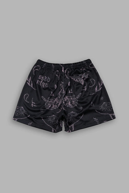 JUST LOOK UP MESH SHORTS IN BLACK