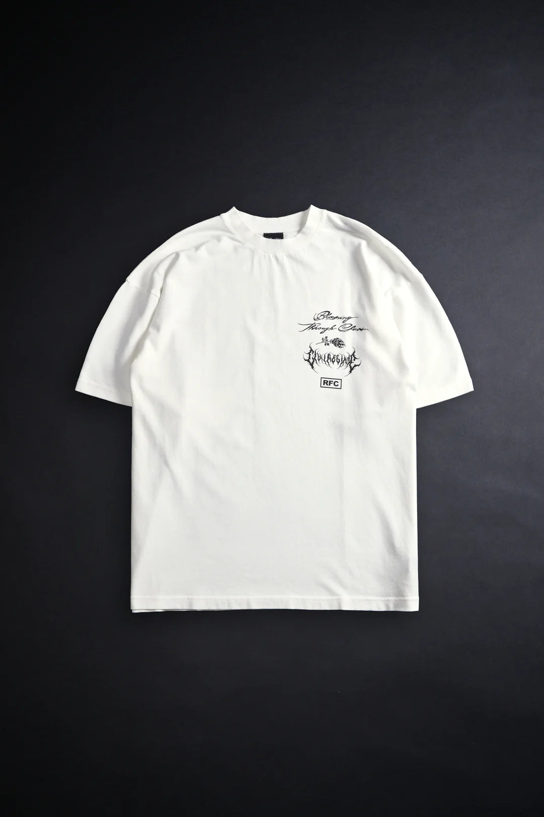 SMELL THE ROSES AMERICAN CLASSIC OVERSIZED TEE IN BUTTER