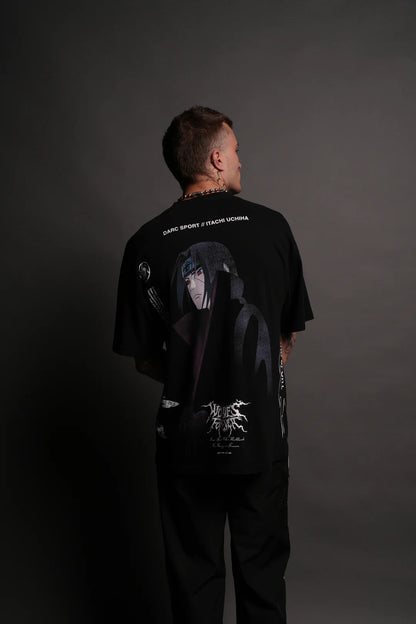 ITACHI UCHIHA SIDE BY SIDE SERIES PREMIUM TEE IN BLACK