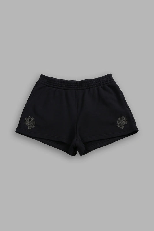 DUAL ELLIE SWEAT SHORTS IN BLACK