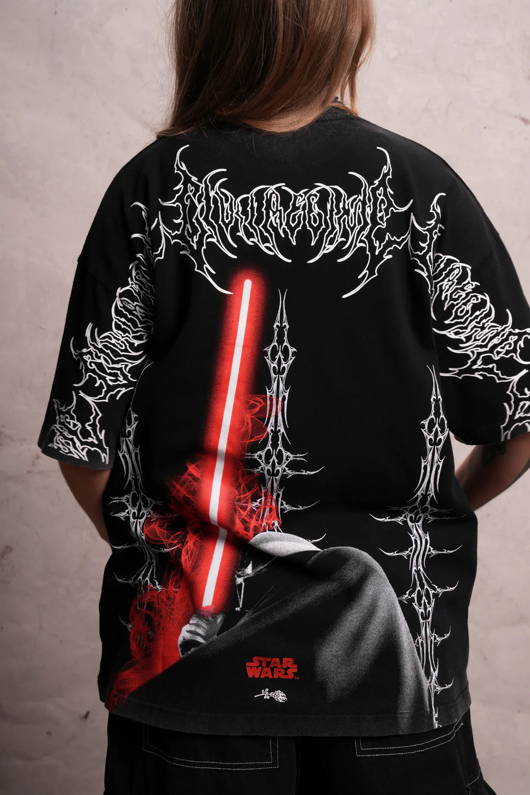 DARKNESS CALLS AMERICAN CLASSIC OVERSIZED TEE IN VINTAGE BLACK