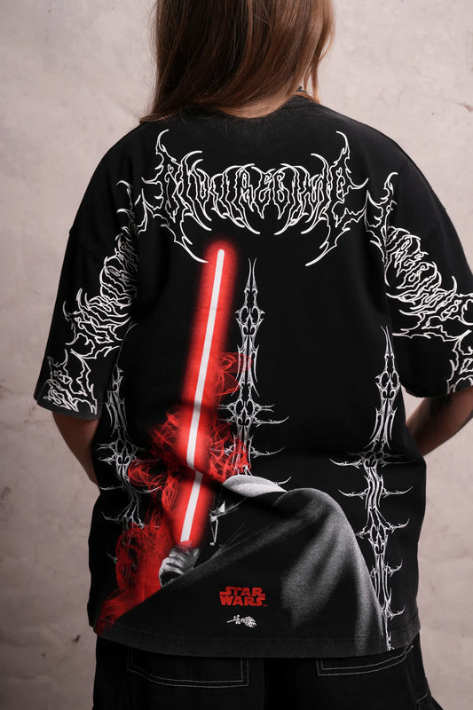 DARKNESS CALLS AMERICAN CLASSIC OVERSIZED TEE IN VINTAGE BLACK