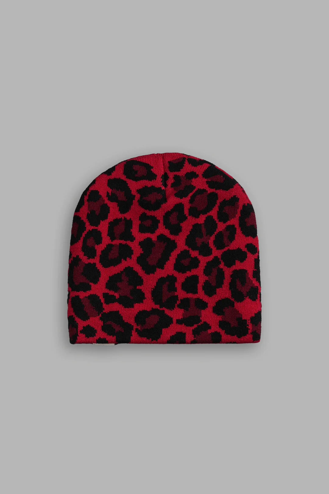 WOLF PATCH V2 CAP BEANIE IN RED LEOPARD