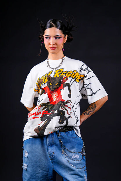 CIVIL JERKS AMERICAN CLASSIC OVERSIZED TEE IN BUTTER