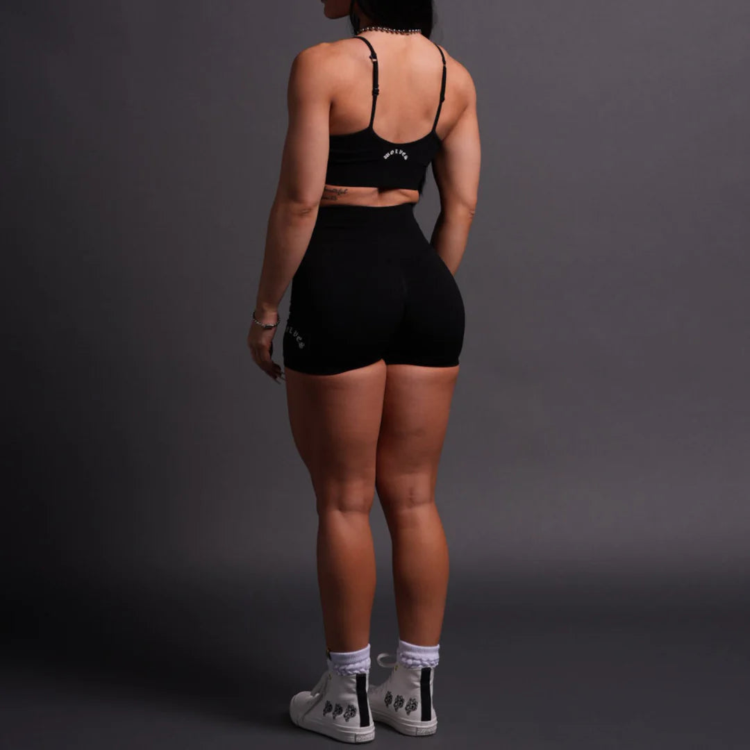 CHOPPER EVERSON SEAMLESS VALENCOURT SHORTS IN BLACK