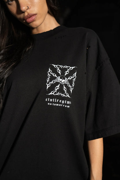 IRON SKULL FMR TEE IN BLACK