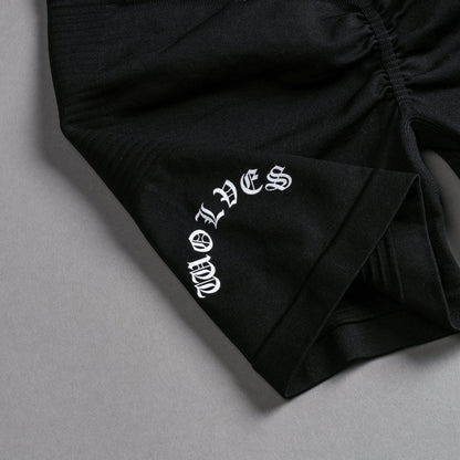 CHOPPER EVERSON SEAMLESS VALENCOURT SHORTS IN BLACK