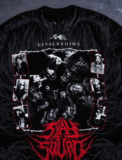 GHETTO METAL FOREVER AMERICAN CLASSIC OVERSIZED TEE IN BLACK