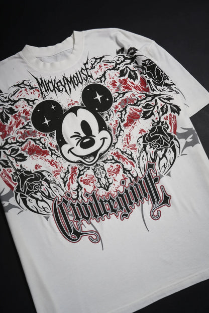 Metal Mickey American Classic Oversized Tee in Butter