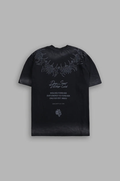 HESH CORE PREMIUM OVERSIZED TEE IN BLACK DAWN SUN FADE