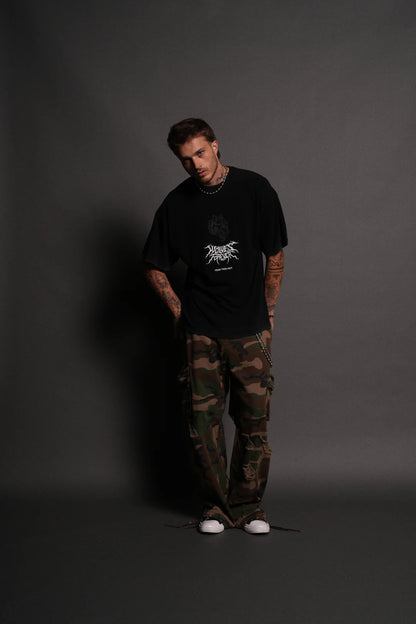 CASTED OUT "PREMIUM" OVERSIZED TEE IN BLACK