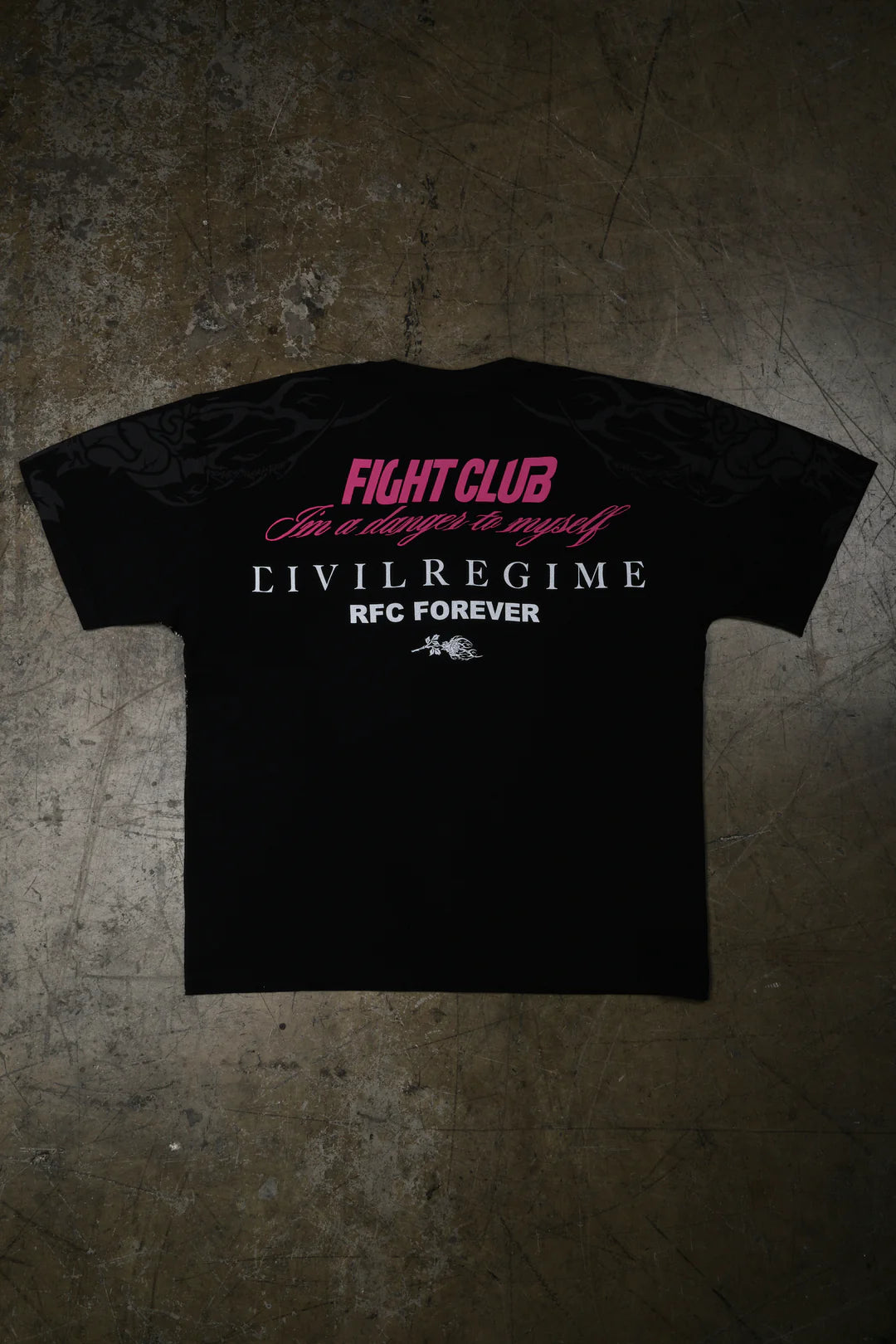 Danger To Myself American Classic Oversized Tee in Vintage Ashes