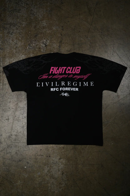 Danger To Myself American Classic Oversized Tee in Vintage Ashes