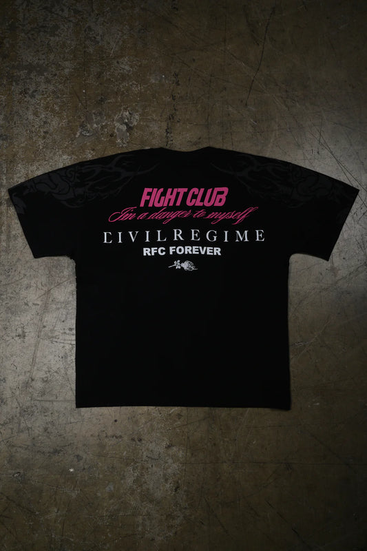 Danger To Myself American Classic Oversized Tee in Vintage Ashes