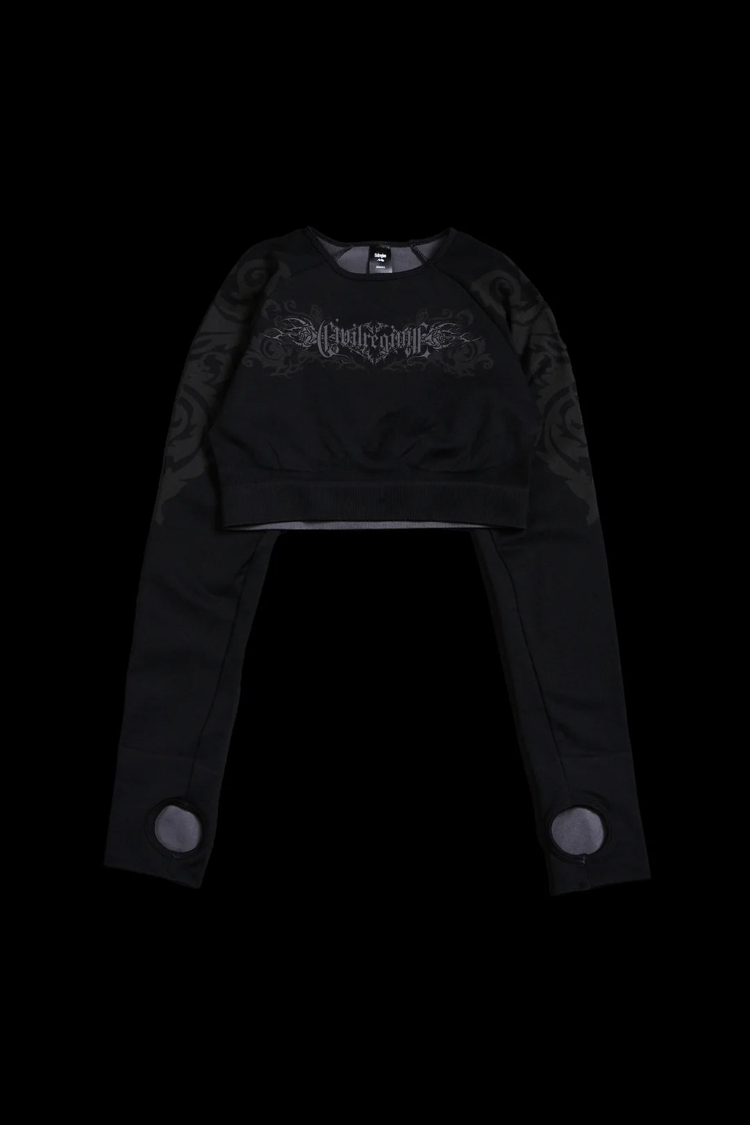 PLAGUE KELLY SEAMLESS L/S TOP IN BLACK