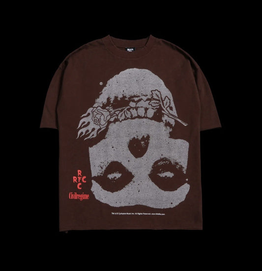 MISFITS X CIVIL REGIME DUNGEON TEE IN BROWN