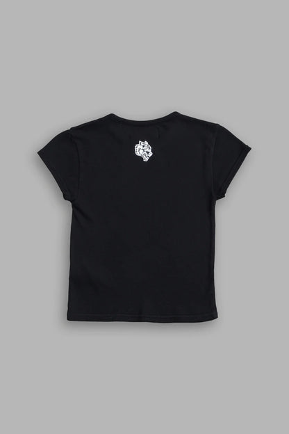 DARC STAR BABY TEE IN BLACK
