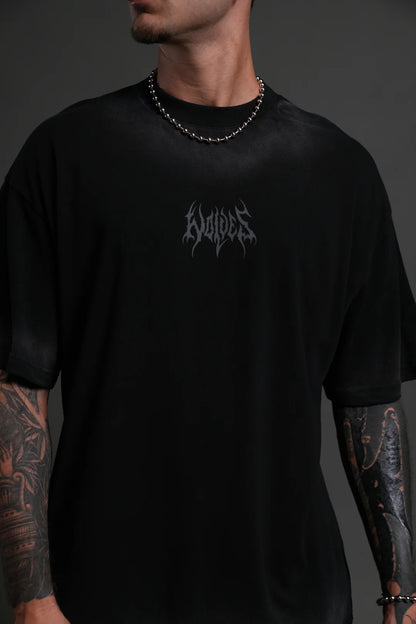 HESH CORE PREMIUM OVERSIZED TEE IN BLACK DAWN SUN FADE