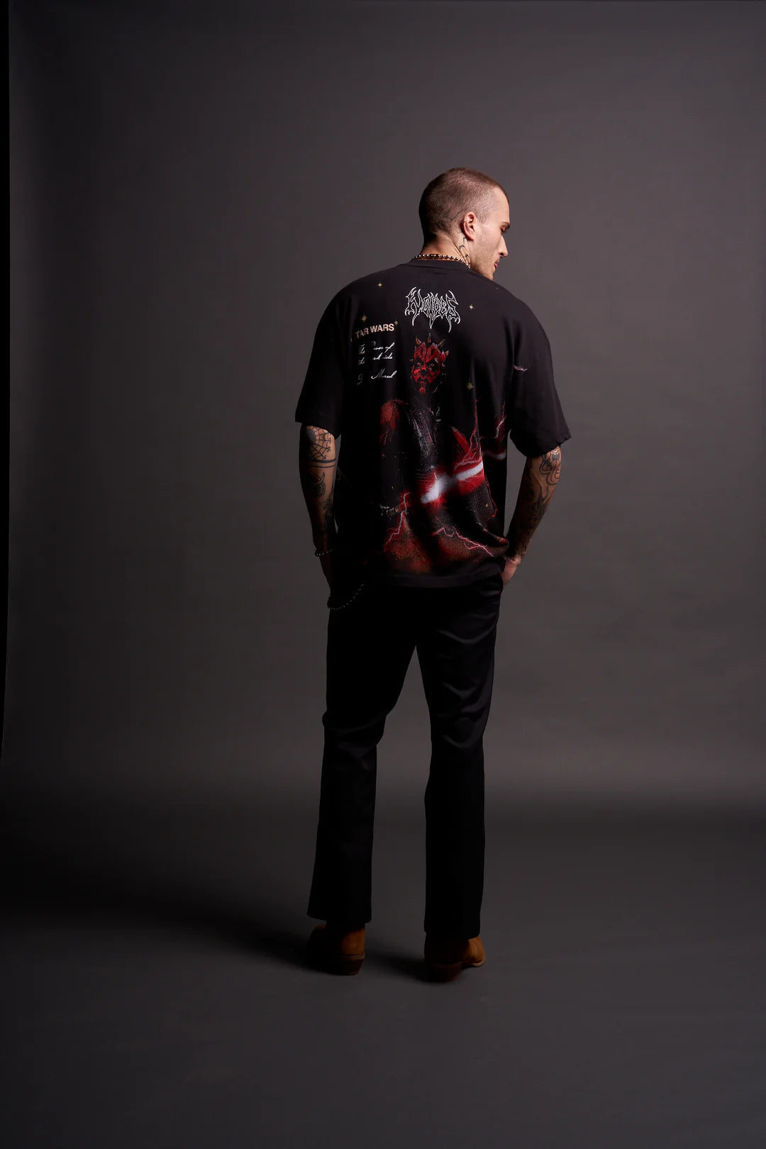 DARTH MAUL “SIDE BY SIDE” OVERSIZED TEE IN BLACK