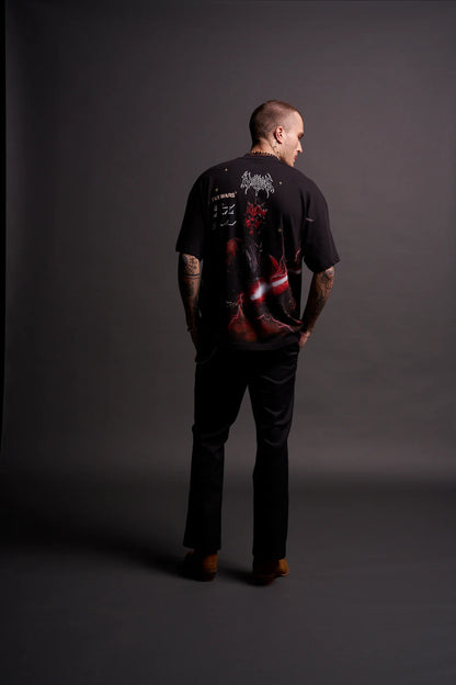DARTH MAUL “SIDE BY SIDE” OVERSIZED TEE IN BLACK