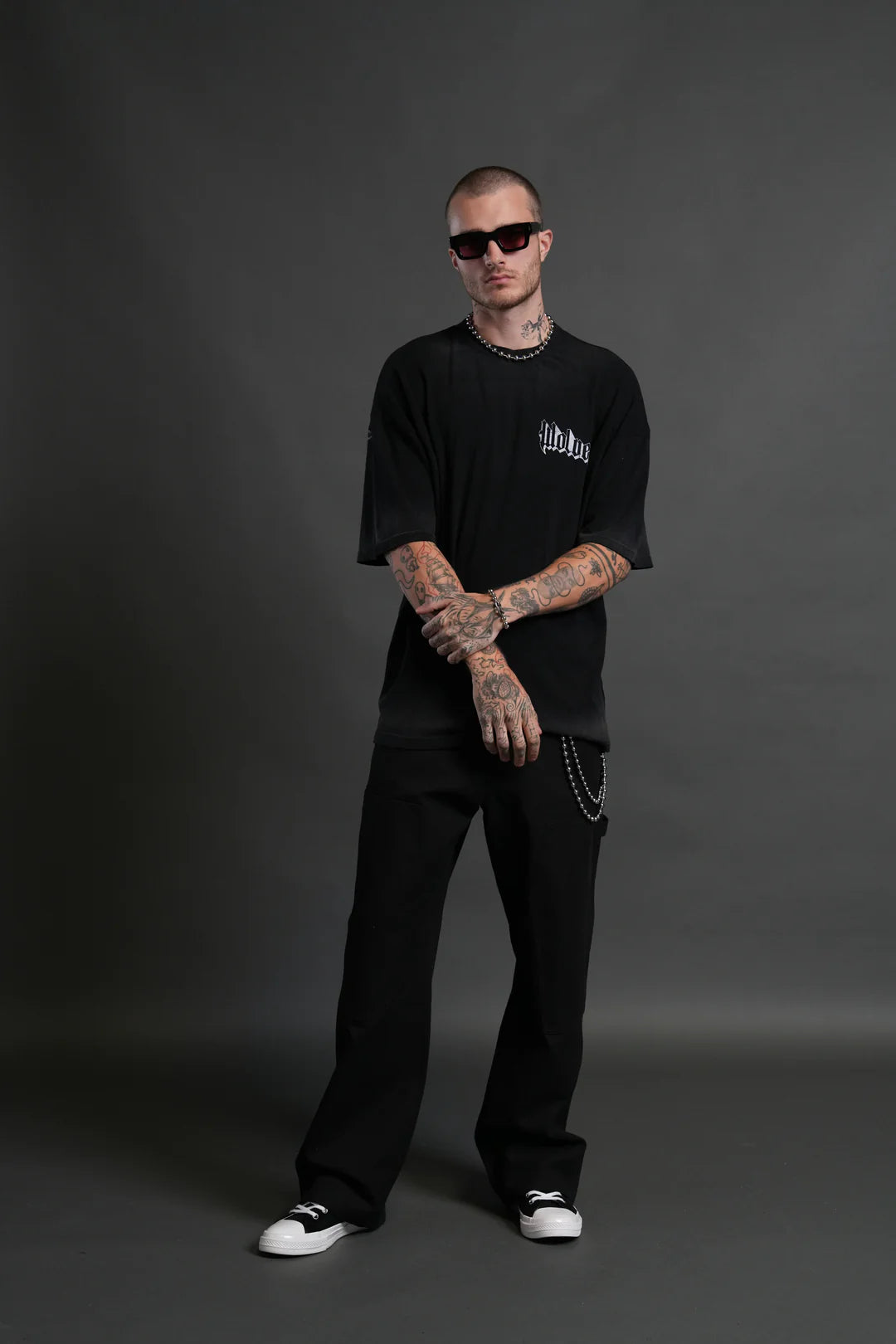 CONSUMED BY THE DARC PREMIUM OVERSIZED TEE IN BLACK