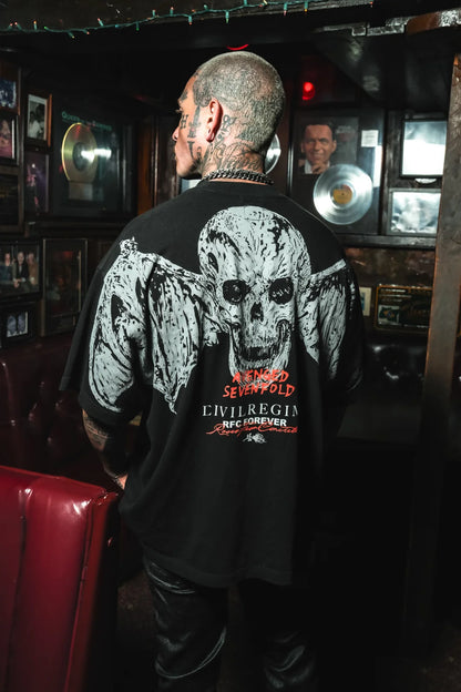 Batwing American Classic Oversized Tee in Vintage Black