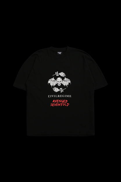 Batwing American Classic Oversized Tee in Vintage Black