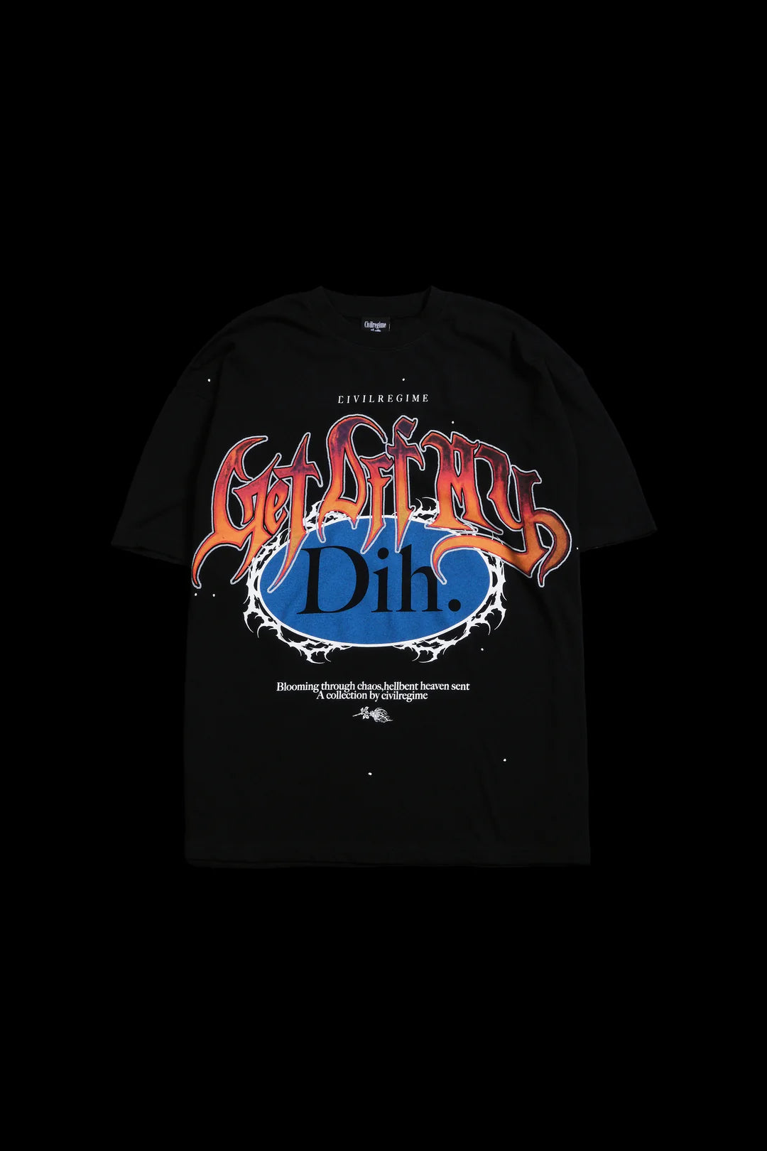 GET OFF MY DIH AMERCIAN CLASSIC OVERSIZED TEE IN BLACK