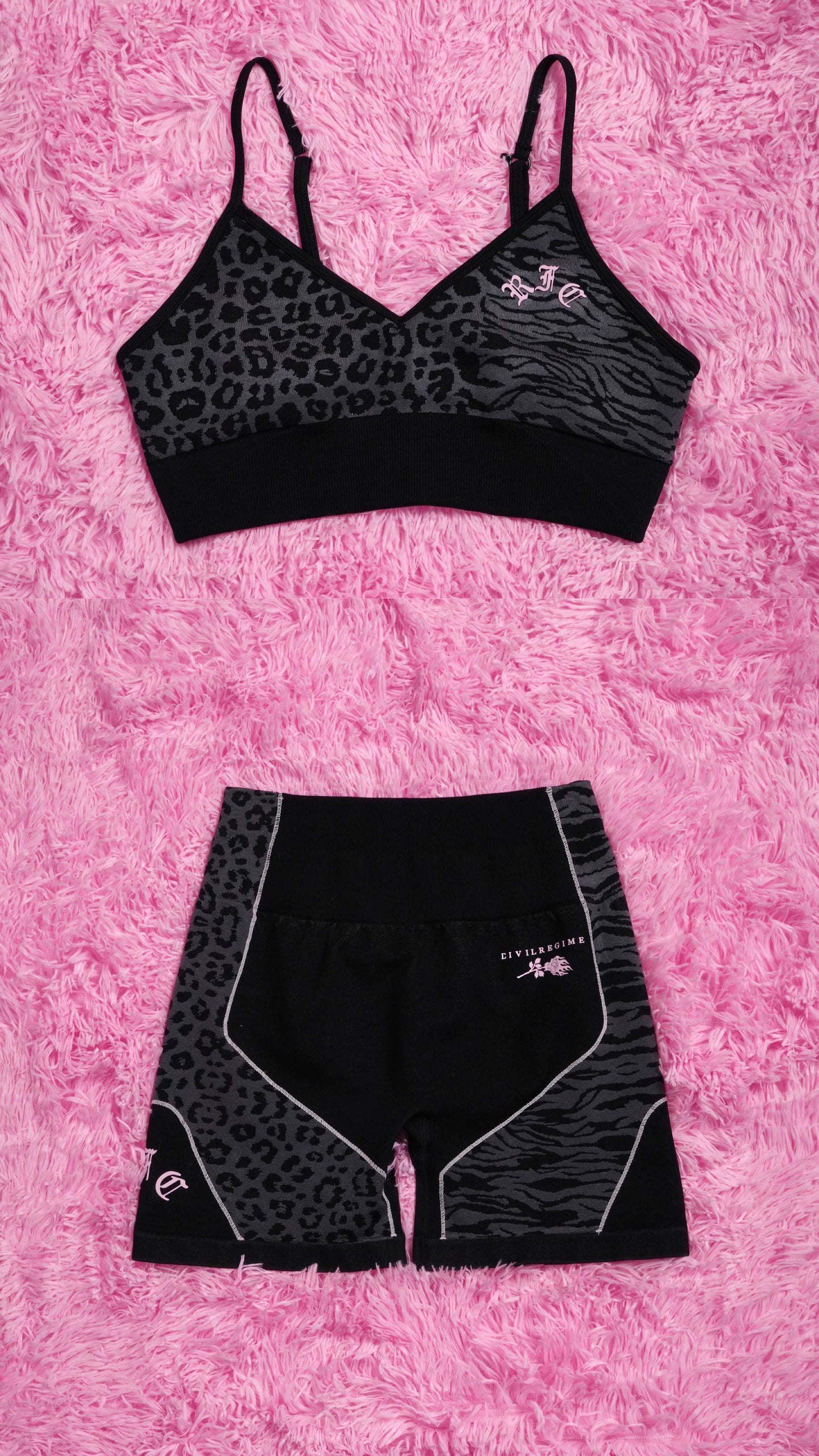 Pink Roses Kelly Seamless Set in Vintage Ashes