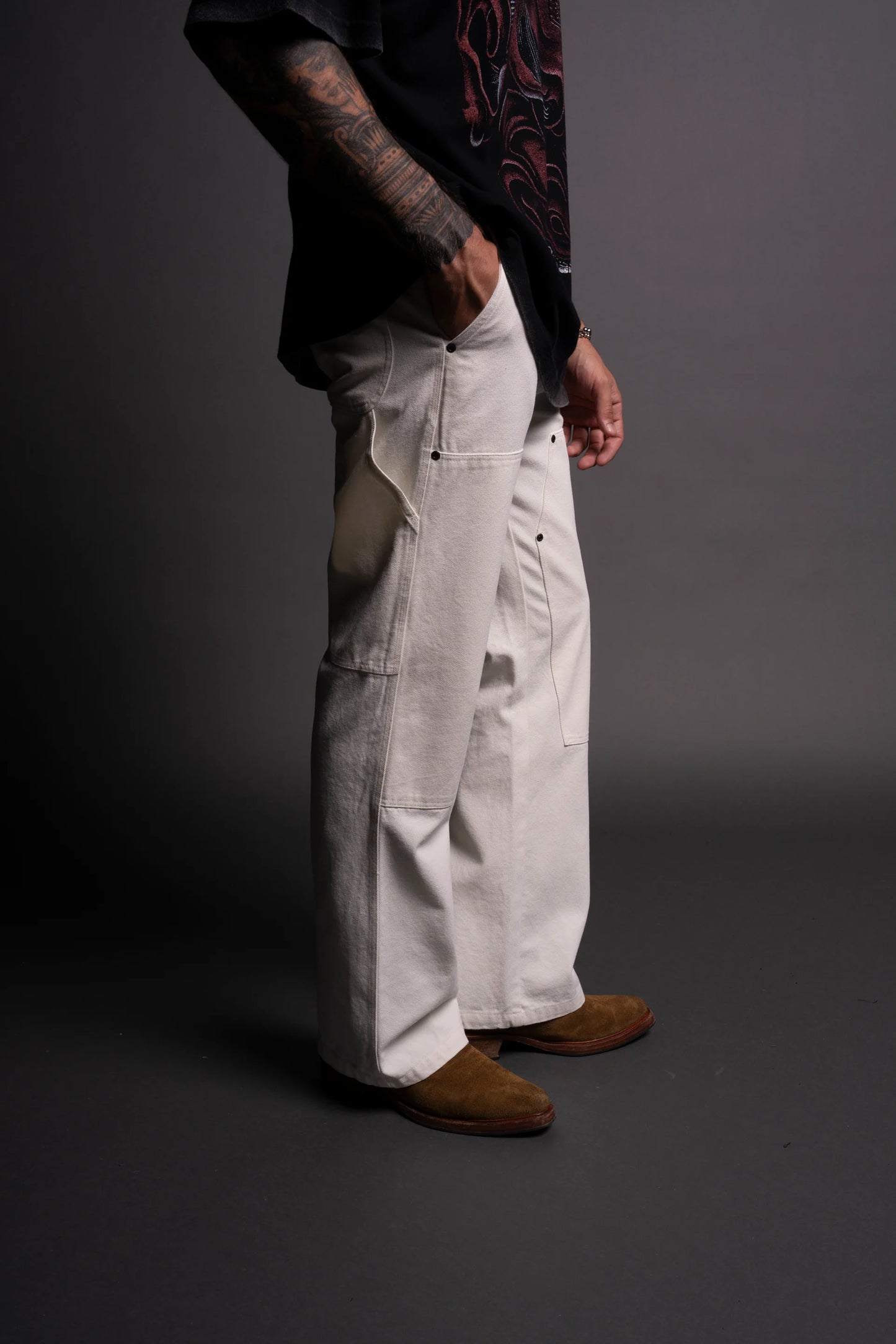 Chopper Hoffa Flare Pants in Cream