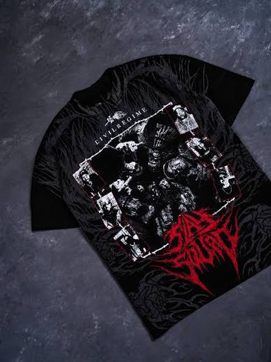 GHETTO METAL FOREVER AMERICAN CLASSIC OVERSIZED TEE IN BLACK