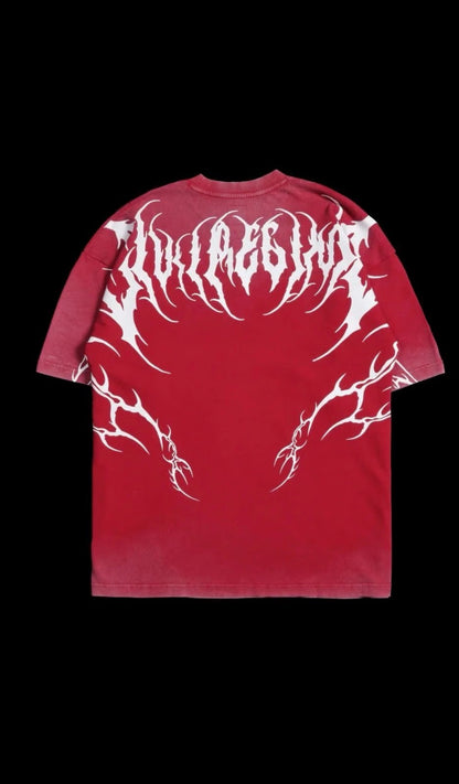 DEADPOOL AMERICAN CLASSIC OVERSIZED TEE IN VINTAGE ROSE RED