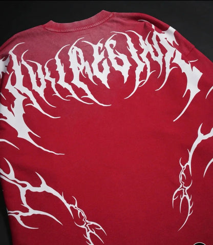 DEADPOOL AMERICAN CLASSIC OVERSIZED TEE IN VINTAGE ROSE RED