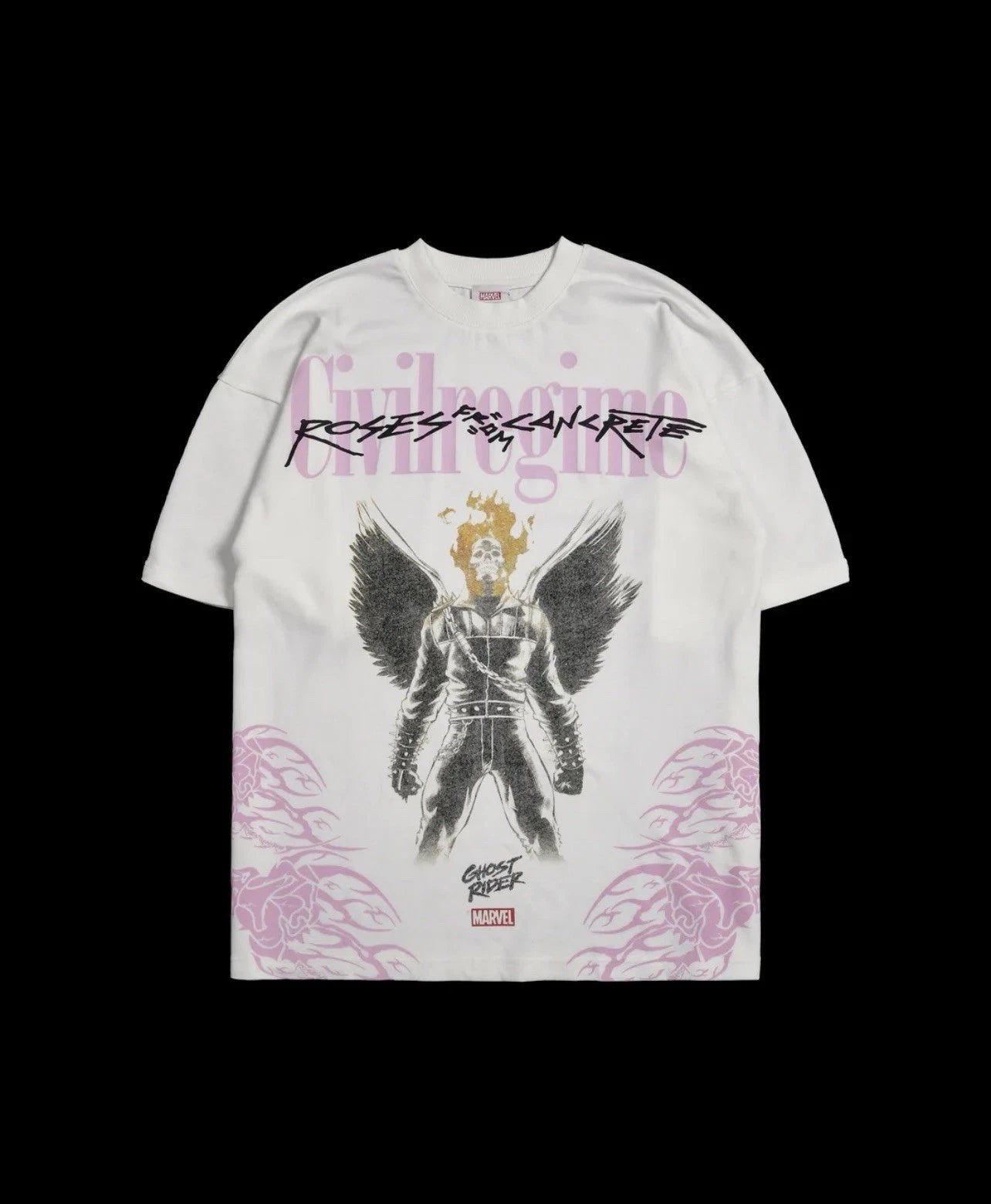 GHOST RIDER AMERICAN CLASSIC OVERSIZED TEE IN BUTTER