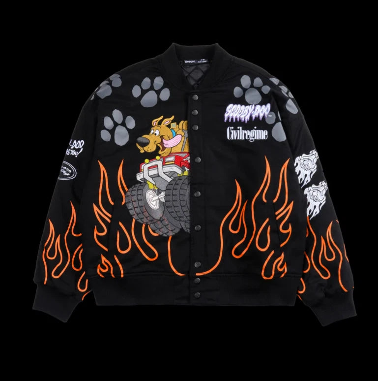SCOOBY DOO RACING JACKET IN BLACK