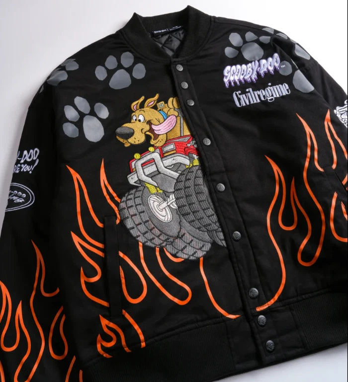 SCOOBY DOO RACING JACKET IN BLACK